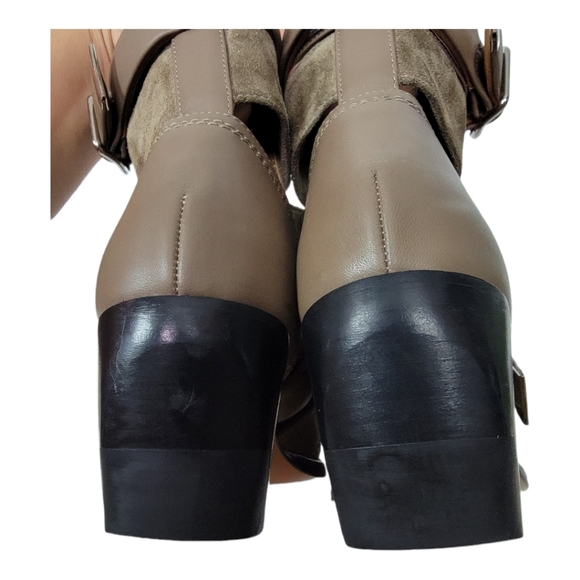 Chloe Rylee Suede Gray Boot Lace Up Buckle Size 36 - Picture 7 of 10